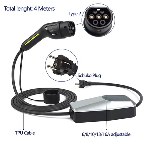 3-EVMOTIONS Zeta EVSE Type2 (max. 16A) Elektromos autó mobil töltőállomás