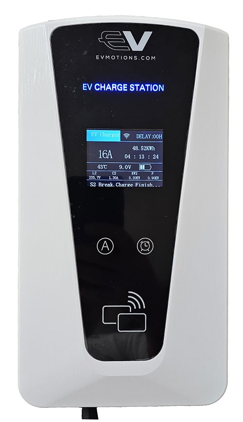 1-EVMOTIONS Delta Smart Wallbox Type2 7.4kw Wi-Fi Elektromos autó fali töltőállomás